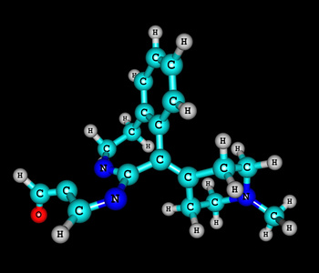 alcaftadine 分子结构上黑色孤立