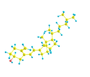 维生素 d 分子结构上白色孤立