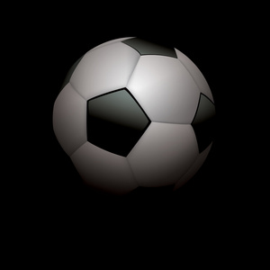 黑色插图现实足球球