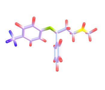 氟西汀分子上白色孤立