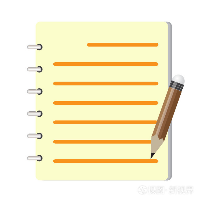 用铅笔记事本