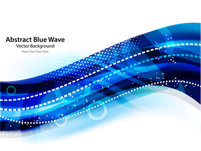 抽象蓝色波浪背景