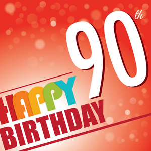 90e anniversaire partie invite, modle de conception dans un sty