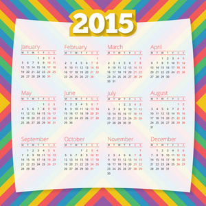 日历模板 2015年矢量设计背景