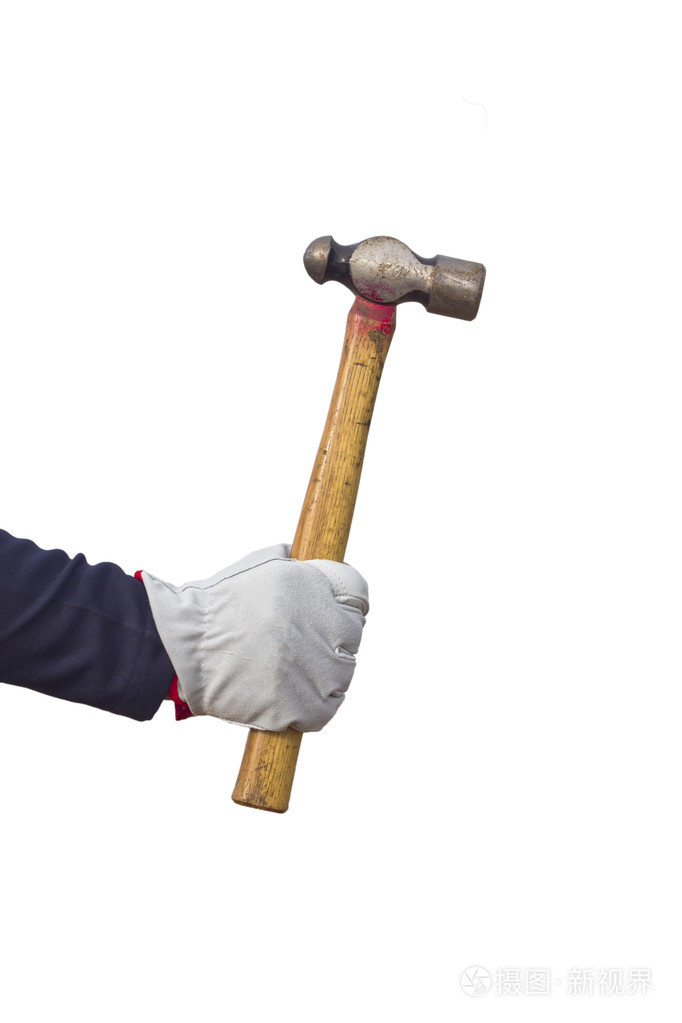 人类的手锤的特写图像