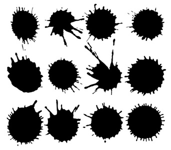 黑色矢量墨水