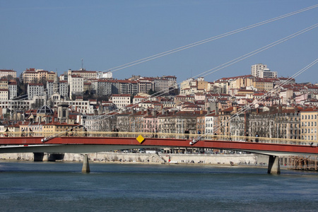 View of Lyon with Sane river