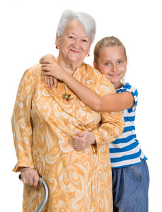 祖母和孙女图片