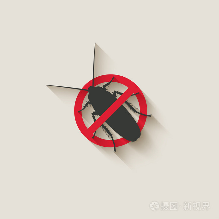 蟑螂警告标志