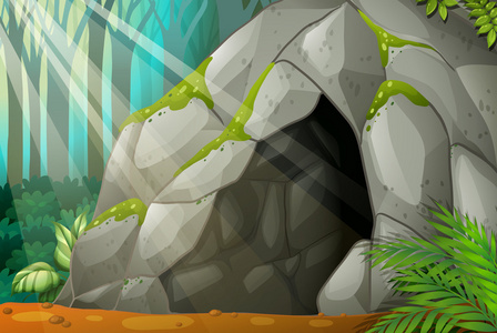山洞卡通图片