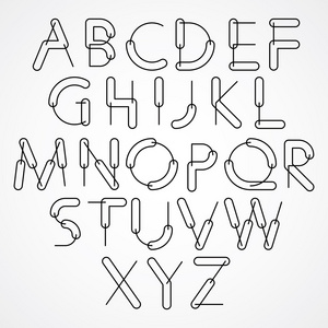 怪异的构造函数的字体，矢量字母