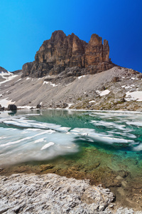 白云岩湖 pisciaduDolomites  lac pisciadu