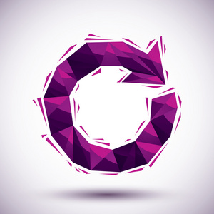 紫重新加载在 3d 的现代风格，最适合你的几何图标