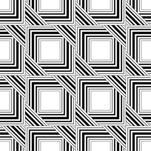 无缝的黑白相间的花纹,简单的矢量条纹几何照片
