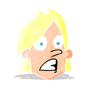 动漫惊恐的脸照片