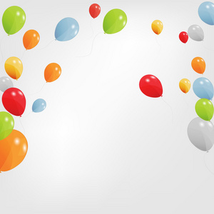 集彩色气球 矢量图