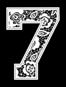 刺绣花边数字 7照片