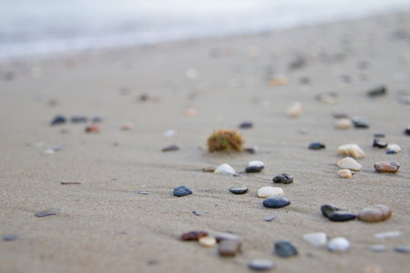 在海滩上的石头