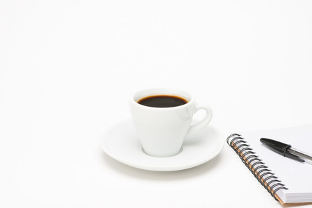 杯咖啡，笔记本