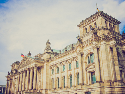 复古外观 reichstag 柏林