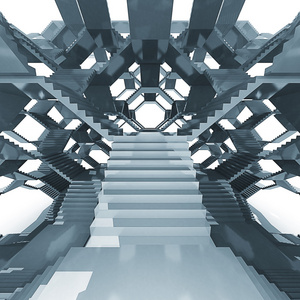 隔离的向量插图体系结构图标楼梯是建筑物或结构的组成部分有楼梯的