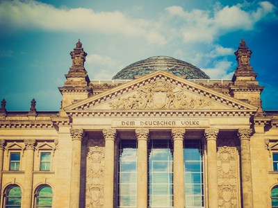 复古外观 reichstag 柏林