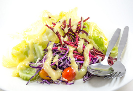 蔬菜沙拉奶油图片