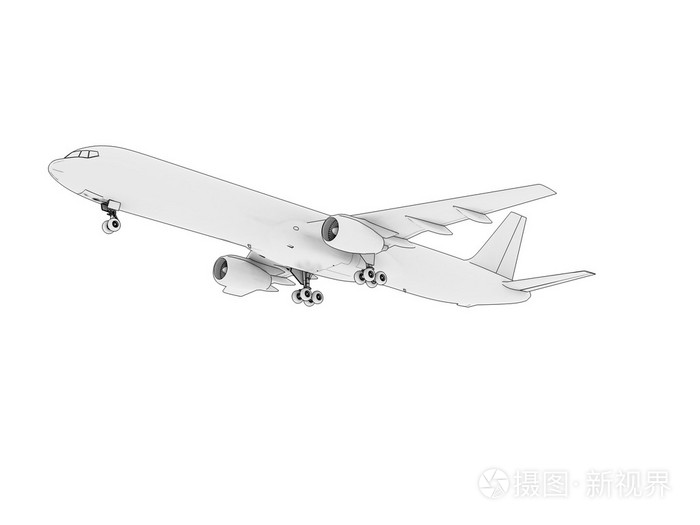 孤立的白色背景上的飞机