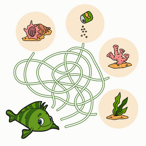 儿童迷宫游戏(鱼)照片