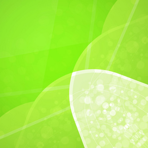 抽象的绿色背景。矢量插画