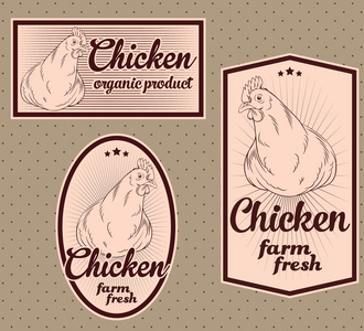 鸡肉肉老式标签