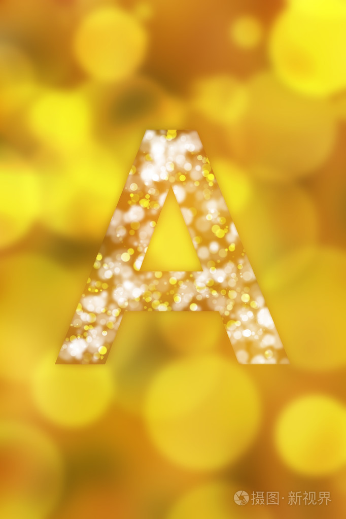 橙色bokeh英语字母表背景发红