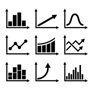 业务图表图形图标集。矢量