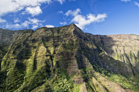 考艾岛 napali 海岸鸟瞰图