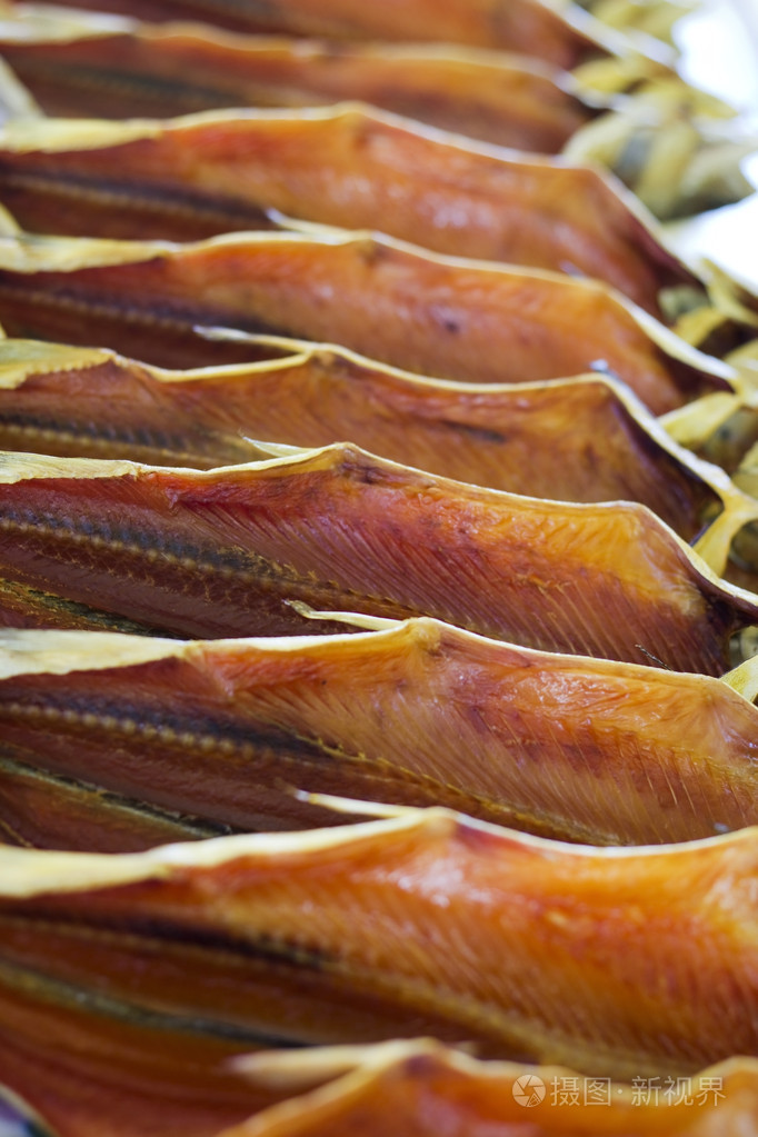 鱼市场上的干咸鱼