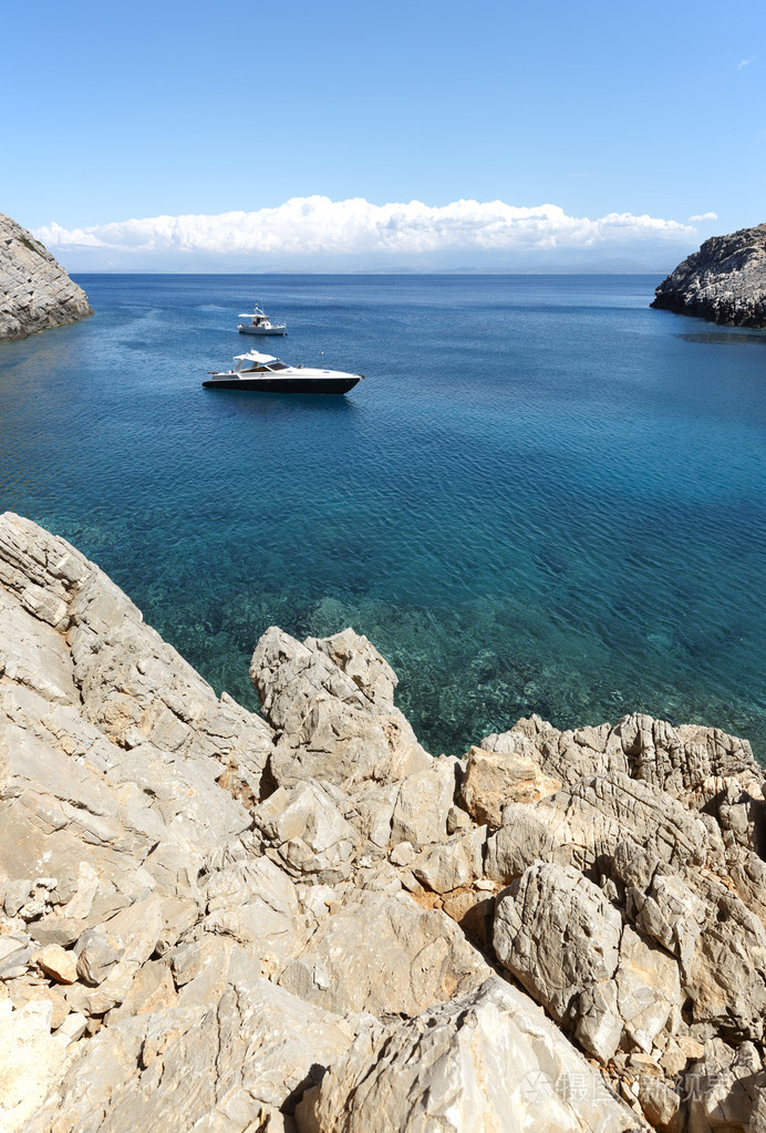 斯蒂法诺斯湾.克里特的海滩.地中海景观.希腊