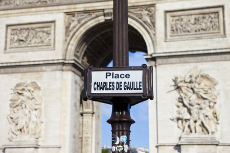 在巴黎的夏尔  戴高乐和凯旋门