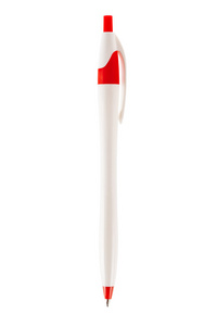 红色和白色的钢笔   