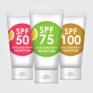 孙保护洗剂欧莱雅 spf50 防晒霜 spf75 spf100管容器