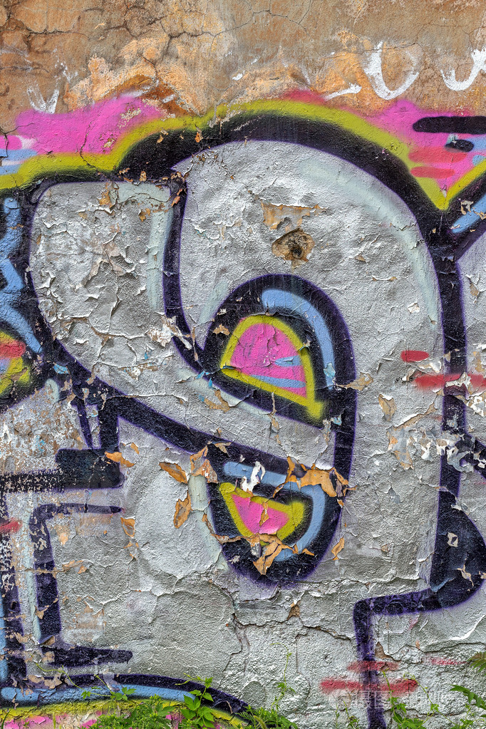 美丽的街头艺术涂鸦抽象创意绘图时尚