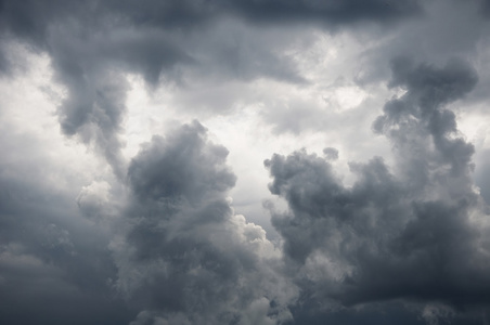 黑暗的暴风雨天空