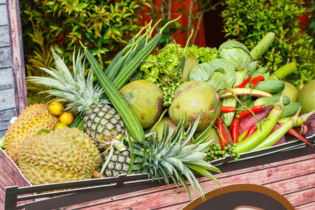 泰国的蔬菜和水果照片