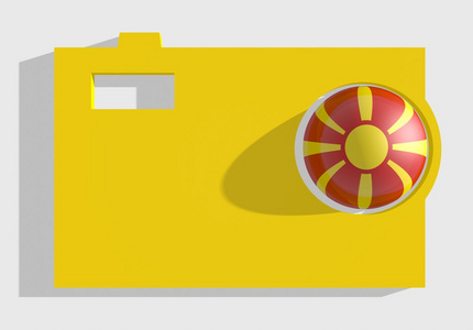 黄色图片相机大图标