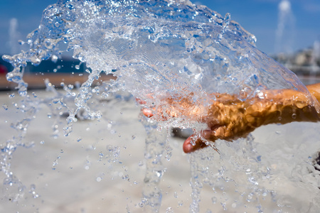 溅起水花流水图片