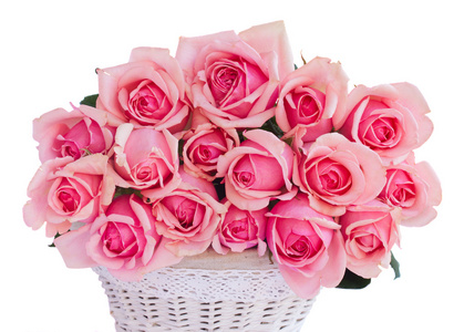 束新鲜的粉色玫瑰