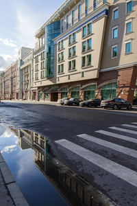莫斯科，俄罗斯，8 月 30 日 2014年。城市街道的典型体系结构