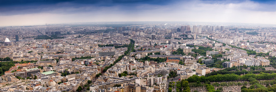 巴黎的全景视图。空中拍摄