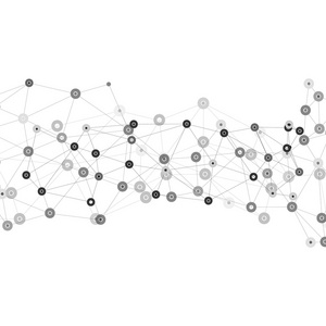 分子构造，灰色背景进行通讯，矢量图