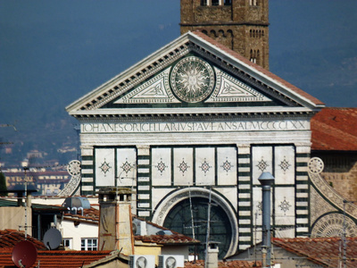 圣玛丽亚教堂中篇小说，佛罗伦萨，意大利的鸟瞰图