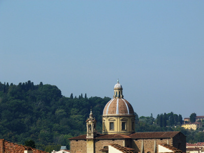 在屋顶上，意大利的佛罗伦萨视图